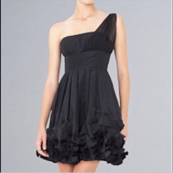 NWT BCBGMAXAZRIA Liv One Shoulder Cocktail LBD 0 - Picture 2 of 12